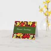 Gevouwen Wenskaart Kaart (Gele Bloem)