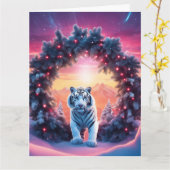 Gevouwen Wenskaart Kaart (Gele Bloem)