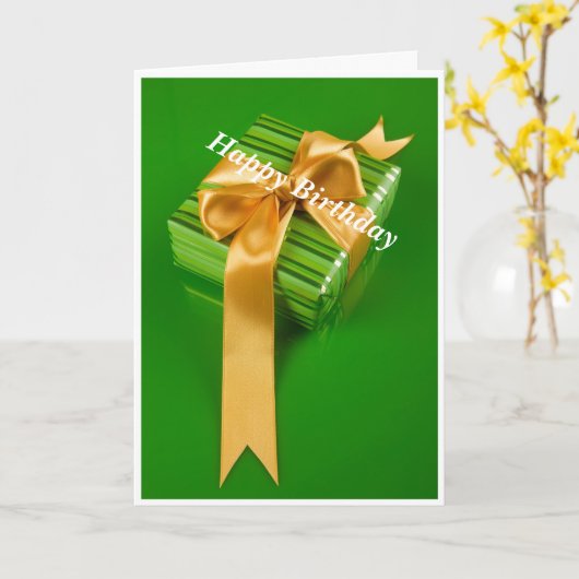 Gevouwen Wenskaart Kaart (Gele Bloem)