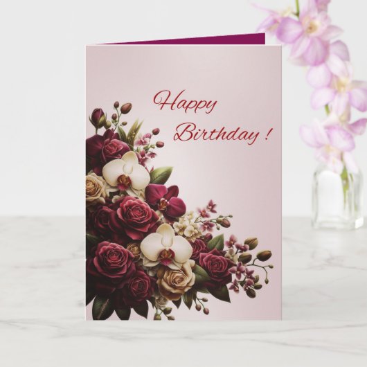 Gevouwen Wenskaart Kaart (Orchidee)