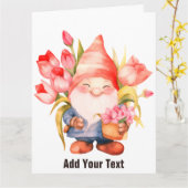 Gevouwen Wenskaart Kaart (Gele Bloem)