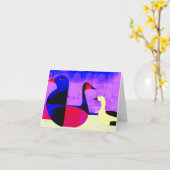 Gevouwen Wenskaart Kaart (Gele Bloem)