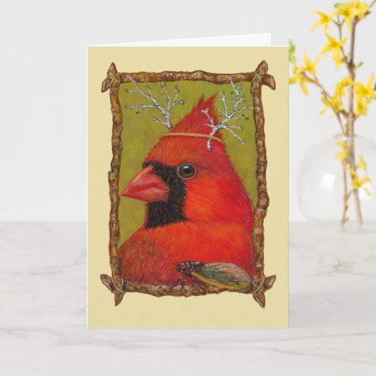 Gevouwen Wenskaart Kaart (Gele Bloem)