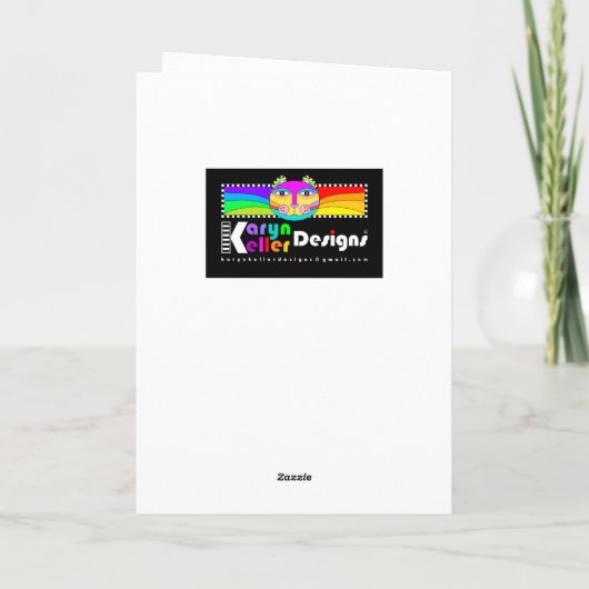 Gevouwen Wenskaart Kaart (Achterkant)