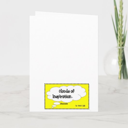 Gevouwen Wenskaart Kaart (Achterkant)