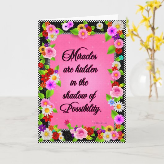 Gevouwen Wenskaart Kaart (Gele Bloem)