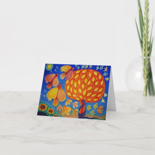 Gevouwen Wenskaart Kaart (Voorkant)