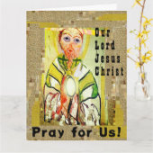 Gevouwen Wenskaart Kaart (Gele Bloem)