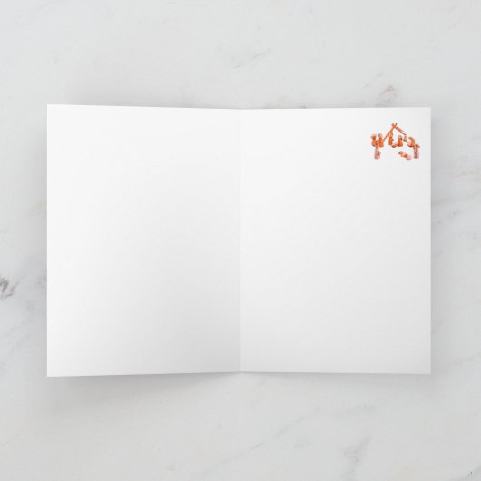 Gevouwen Wenskaart Kaart (Binnen)