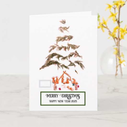 Gevouwen Wenskaart Kaart (Gele Bloem)