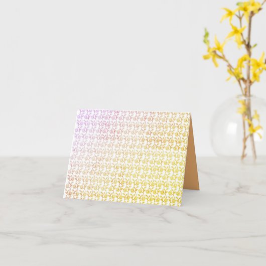 Gevouwen Wenskaart Kaart (Gele Bloem)