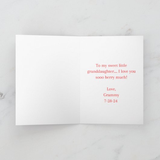 Gevouwen Wenskaart Kaart (Binnen)