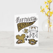 Gevouwen Wenskaart Kaart (Gele Bloem)