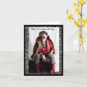 Gevouwen Wenskaart Kaart (Gele Bloem)