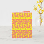 Gevouwen Wenskaart Kaart (Gele Bloem)