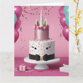 Gevouwen Wenskaart Kaart (Gele Bloem)