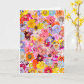 Gevouwen Wenskaart Kaart (Gele Bloem)