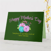 Gevouwen Wenskaart Kaart (Gele Bloem)