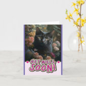 Gevouwen Wenskaart Kaart (Gele Bloem)