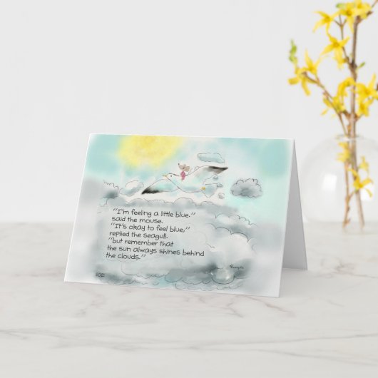 Gevouwen Wenskaart Kaart (Gele Bloem)