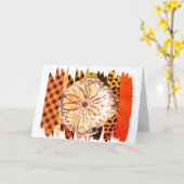 Gevouwen Wenskaart Kaart (Gele Bloem)