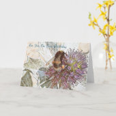 Gevouwen Wenskaart Kaart (Gele Bloem)