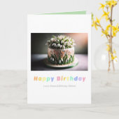 Gevouwen Wenskaart Kaart (Gele Bloem)