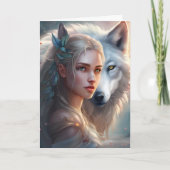 Gevouwen Wenskaart Kaart (Voorkant)