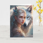 Gevouwen Wenskaart Kaart (Gele Bloem)