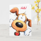 Gevouwen Wenskaart Kaart (Gele Bloem)