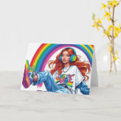 Gevouwen Wenskaart Kaart (Gele Bloem)