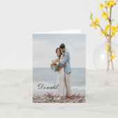 Gevouwen Wenskaart Kaart (Gele Bloem)