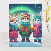 Gevouwen Wenskaart Kaart (Gele Bloem)