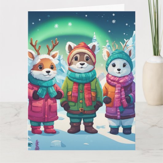 Gevouwen Wenskaart Kaart (Voorkant)