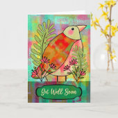 Gevouwen Wenskaart Kaart (Gele Bloem)