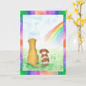 Gevouwen Wenskaart Kaart (Gele Bloem)