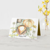 Gevouwen Wenskaart Kaart (Gele Bloem)