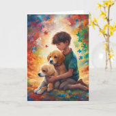 Gevouwen Wenskaart Kaart (Gele Bloem)