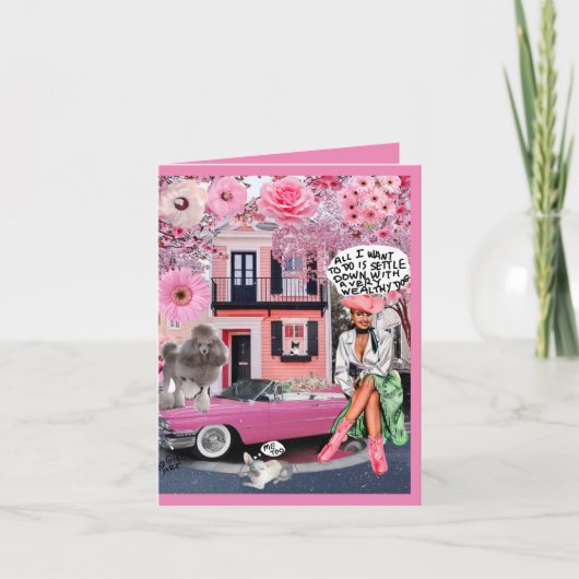 Gevouwen Wenskaart Kaart (Voorkant)