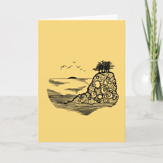 Gevouwen Wenskaart Kaart (Voorkant)