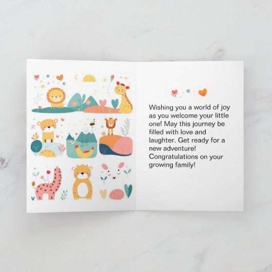 Gevouwen Wenskaart Kaart (Binnen)