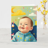 Gevouwen Wenskaart Kaart (Gele Bloem)