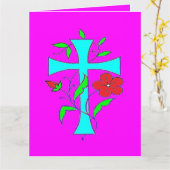 Gevouwen Wenskaart Kaart (Gele Bloem)