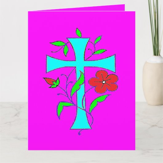 Gevouwen Wenskaart Kaart (Voorkant)