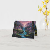 Gevouwen Wenskaart Kaart (Gele Bloem)