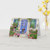 Gevouwen Wenskaart Kaart (Gele Bloem)