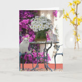 Gevouwen Wenskaart Kaart (Gele Bloem)