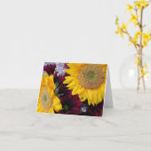 Gevouwen Wenskaart Kaart (Gele Bloem)