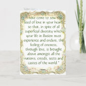 Gevouwen Wenskaart Kaart (Achterkant)