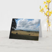 Gevouwen Wenskaart Kaart (Gele Bloem)